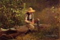 Le garçon Whittling réalisme peintre Winslow Homer